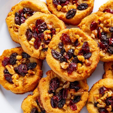 Rugelach cookies in a pile.